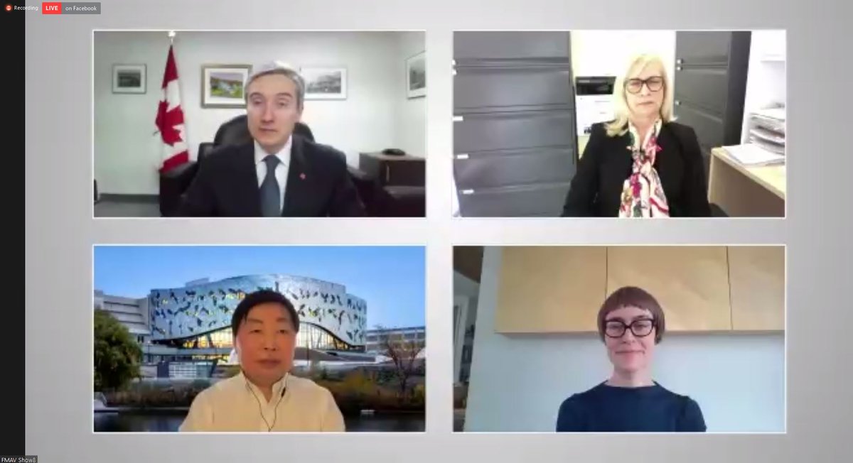 LIVE: Dr. Anick Bérard <a href="/UMontreal/">Université de Montréal</a> explains to <a href="/FP_Champagne/">François-Philippe Champagne (FPC) 🇨🇦</a> her #CFIfunded research that will help us understand the effects of prescription medicine on mother and baby, information we currently lack.