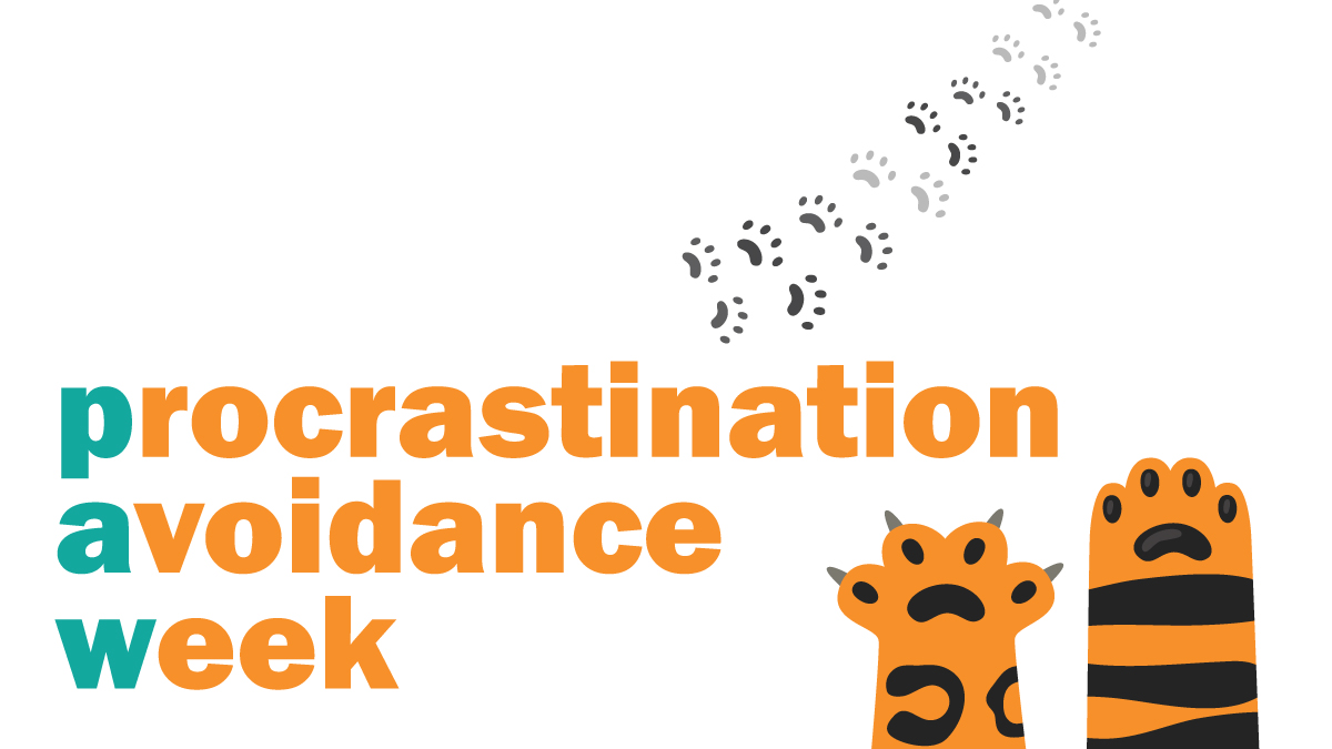 Don’t paw-crastinate! Get a jump on the end of semester with workshops &amp; virtual study hall during Procrastination Avoidance Week (PAW). March 8-12, 10am-2pm PST/1-5pm EST. ufv.ca/asc/PAW