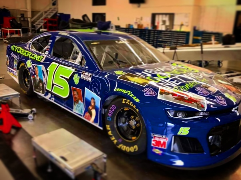 Joey Gase’s paint scheme for Las Vegas, sponsored by the