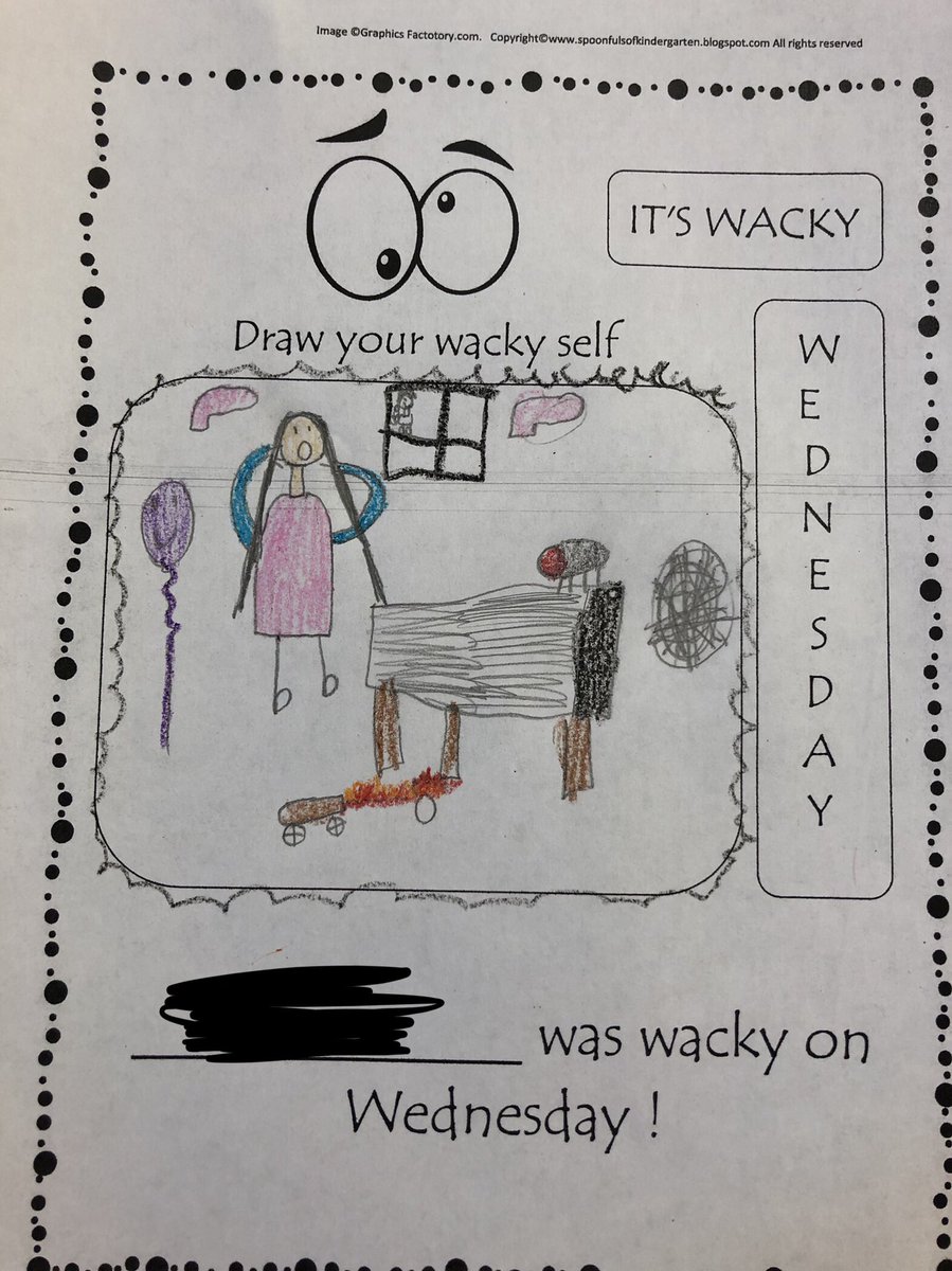 amymoreland3's tweet photo. We had a Wacky Wednesday in Room 6!! My kiddos LOVED this book and looking for all of the “wacky” things illustrated throughout the story. They even created their own “wacky” drawings! #2ndgrade #seussweek @GWTPrimary @TuscumbiaCitySc https://t.co/X4M4J9zmtL