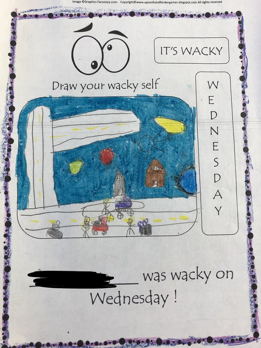 amymoreland3's tweet photo. We had a Wacky Wednesday in Room 6!! My kiddos LOVED this book and looking for all of the “wacky” things illustrated throughout the story. They even created their own “wacky” drawings! #2ndgrade #seussweek @GWTPrimary @TuscumbiaCitySc https://t.co/X4M4J9zmtL