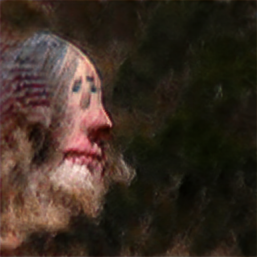pamelaliou's tweet photo. BigGAN for input "the face of a new American folk religion" yielded these ghoulish results. goodnight don't let the bugs bite https://t.co/EBA0KeEdRd