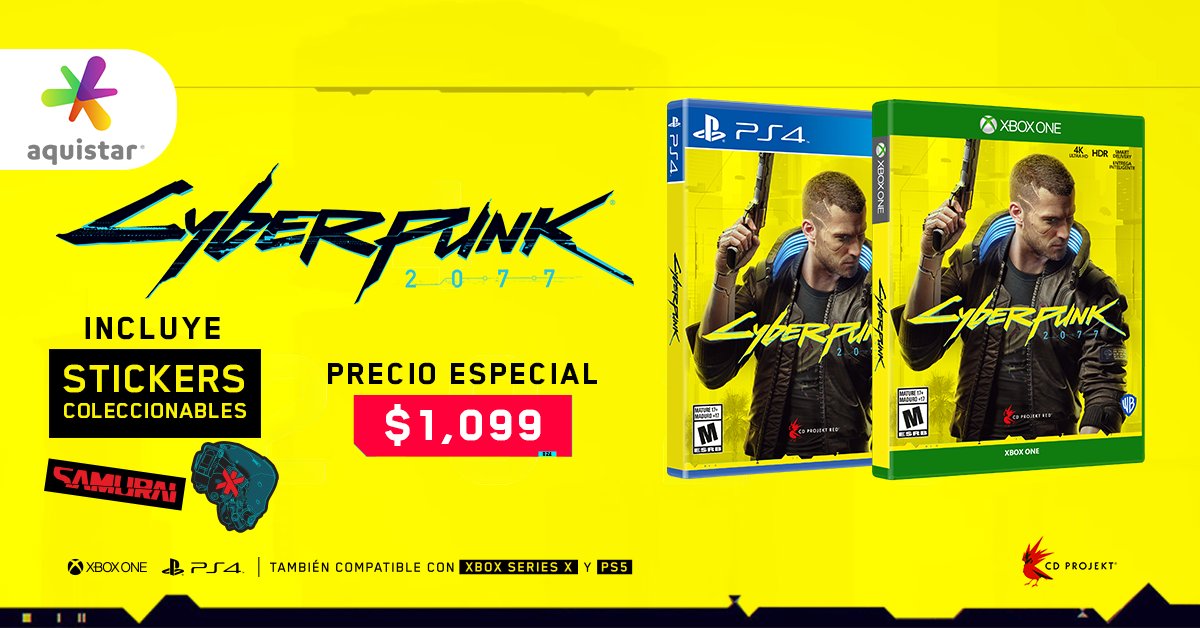 AquistarMX's tweet photo. Stickers coleccionables ✔️
Funko sorpresa ✔️
Parche 1.1 ✔️
Aprovecha esta promo, quedan pocos días.

🔥 Adquiérelo aquí: https://t.co/VrB1fuzlxN

#Cyberpunk2077 #NightCity #XboxONE #PS4 #Samurai #Videojuegos #Aquistar https://t.co/KmH7ZTN9u8