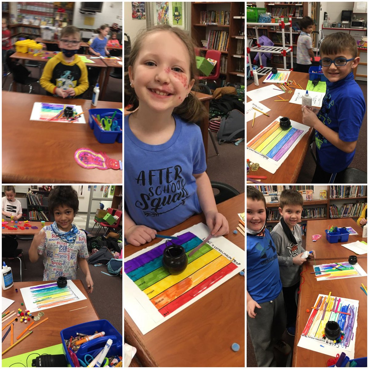 somerset_s's tweet photo. Our 1st graders getting ready to trap some leprechauns!🍀 https://t.co/QzhwNGtsBs