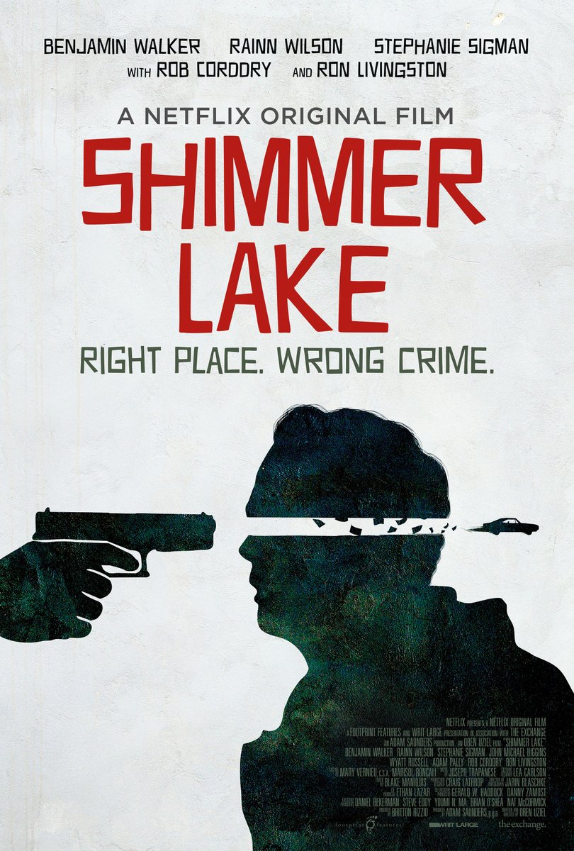 Shimmer Lake (2017): Director Oren Uziel & cinematographer Jarin Blaschke ( #TheLighthouse) work wonders in this heist thriller told in reverse. Dark humour, an outstanding  @rainnwilson & savage violence blend with small town idiosyncrasies in this Coen Brothers style who dunnit.