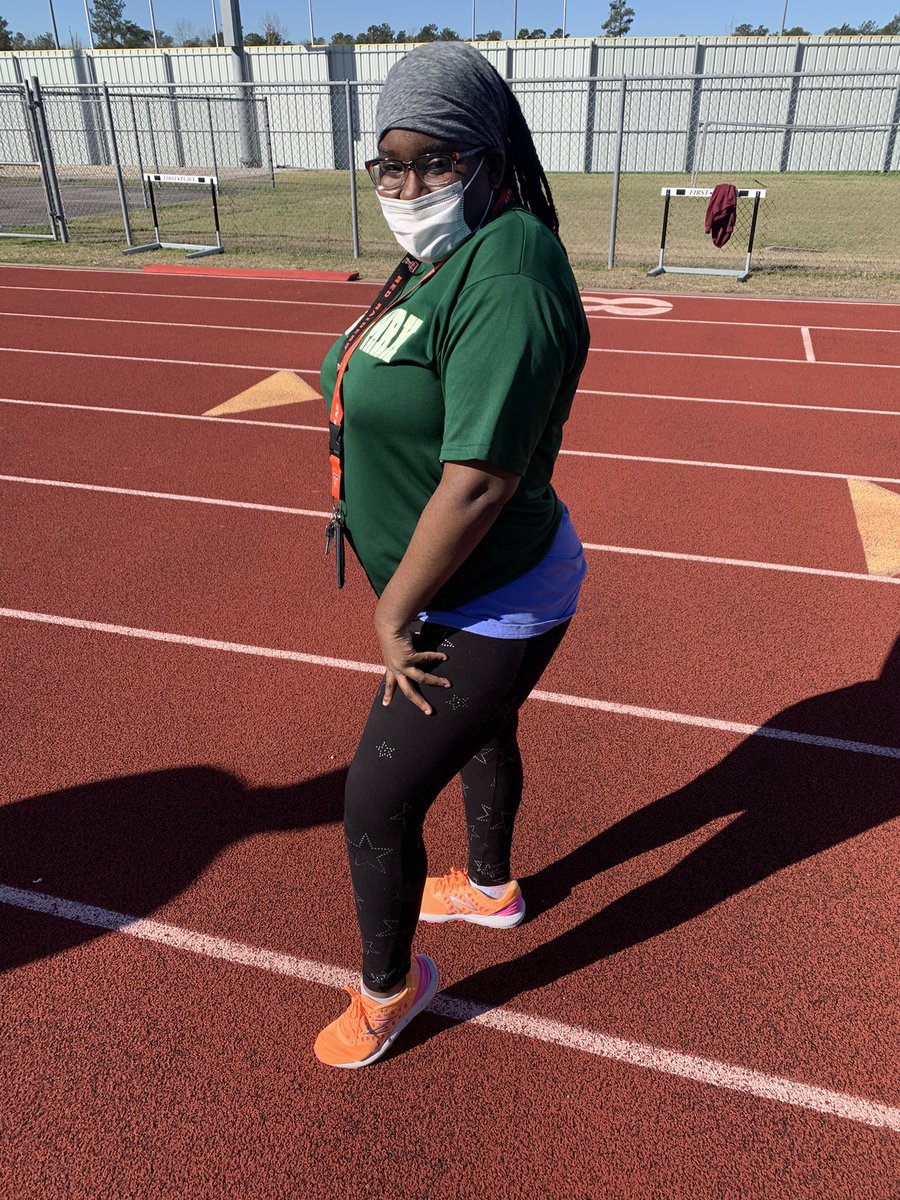 What a beautiful☀️day for a Track Meet!! Aleesh’a is #readytorunfast in her running shoes!  Let’s get this party started!!! 
<a href="/HumbleISD_KPHS/">Kingwood Park HS</a> <a href="/HumbleISD_ESS/">Humble ISD Educational Support Services</a> <a href="/HumbleISD/">Humble ISD</a> <a href="/stacie_khalaf/">Stacie Khalaf Adapted Physical Education</a>