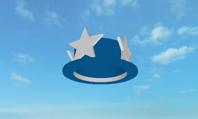 LineTheDev's tweet photo. My new "Blue and White Top Hat" #RobloxUGC @Roblox @robloxdevrel Price: 50 Robux 
Description: Feel like a top person with this amazing blue and white star top hat! https://t.co/450D9f4yJo