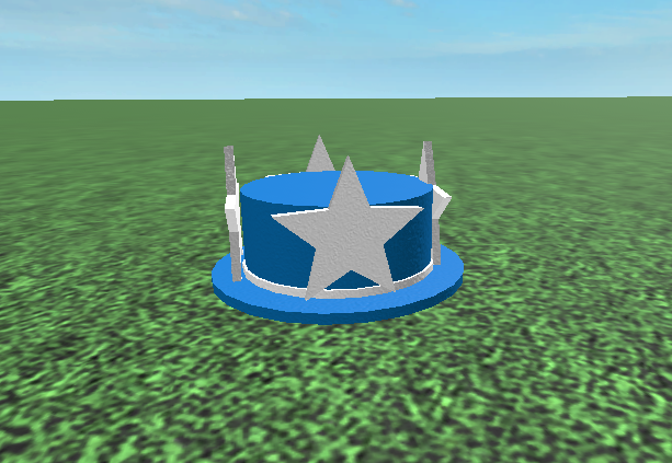 LineTheDev's tweet photo. My new "Blue and White Top Hat" #RobloxUGC @Roblox @robloxdevrel Price: 50 Robux 
Description: Feel like a top person with this amazing blue and white star top hat! https://t.co/450D9f4yJo