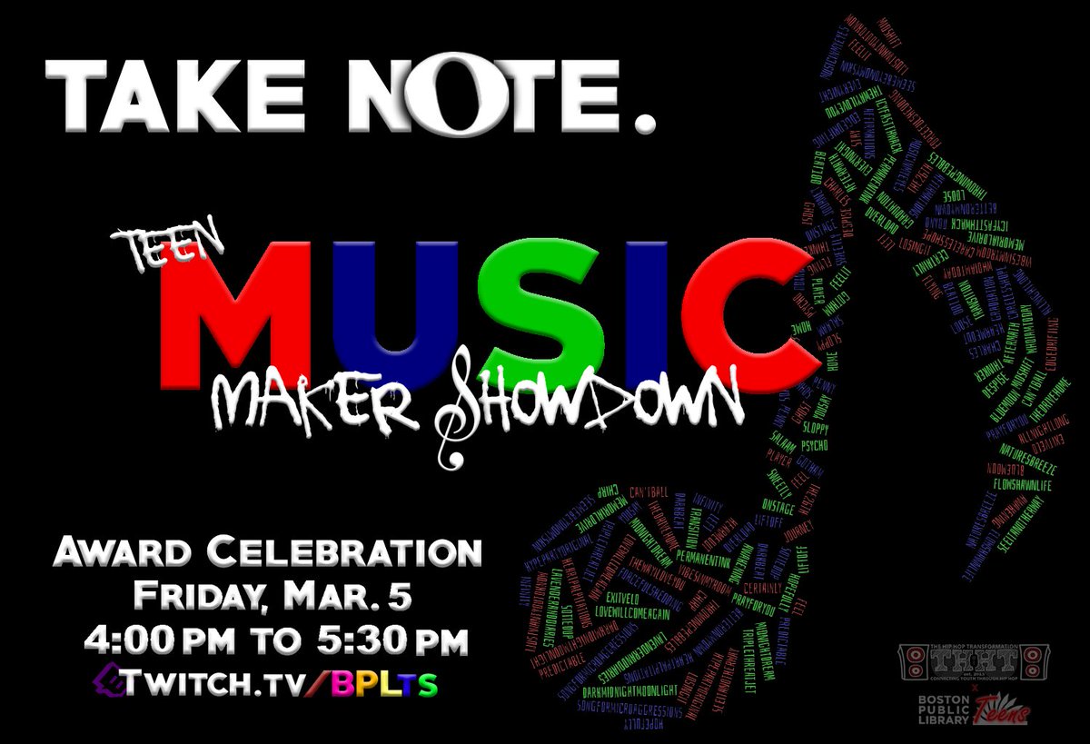 FRIDAY 🎊🎊‼️‼️‼️‼️🎊🎊🎊

With 

@BPLTeenCentral <a href="/BPLBoston/">Boston Public Library</a> 

#celebration #ceremony #teenmusicmakershowdown #winners