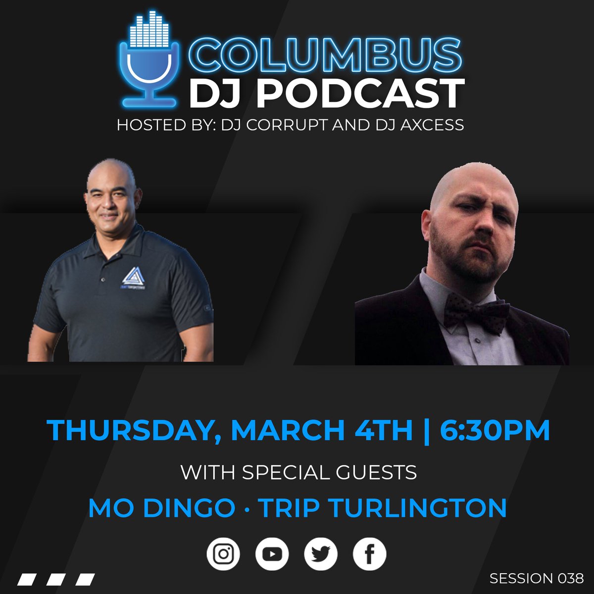 ColumbusDJPod's tweet photo. Looking forward to having the second half of the Passionate DJ crew on the show this Thursday!

@djcorrupt 
@DJAXCESSMUSIC 
#podcast
#djpodcast
#columbusdjpodcast https://t.co/DQeIVH8Ppu