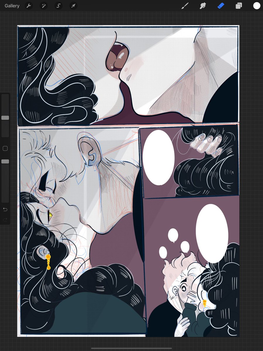 A bunch of wips of. My patreon comic ♥ 