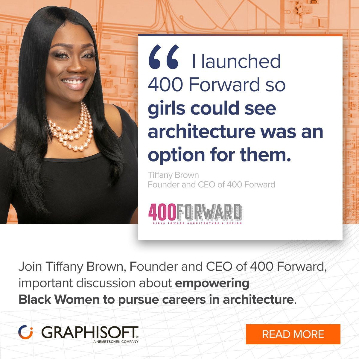 Seeking out & supporting black women in architecture has been a passion project for @TiffanyB_313 founder & CEO of #400Forward. Join us for a conversation with her about this journey, what steps are needed, & how @GRAPHISOFT is supporting her mission. buff.ly/2ZJz3Ge