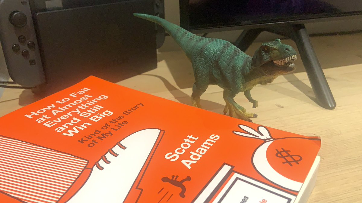 Becca_LVT's tweet photo. Perfectionism: my personal foe. It’s stopped me from taking creative risks at times and, well friends, it has held me back. This book is really helping me come to grips with the idea of failure and being ok with it. (Dinosaur not included). https://t.co/2lilWEPPuy