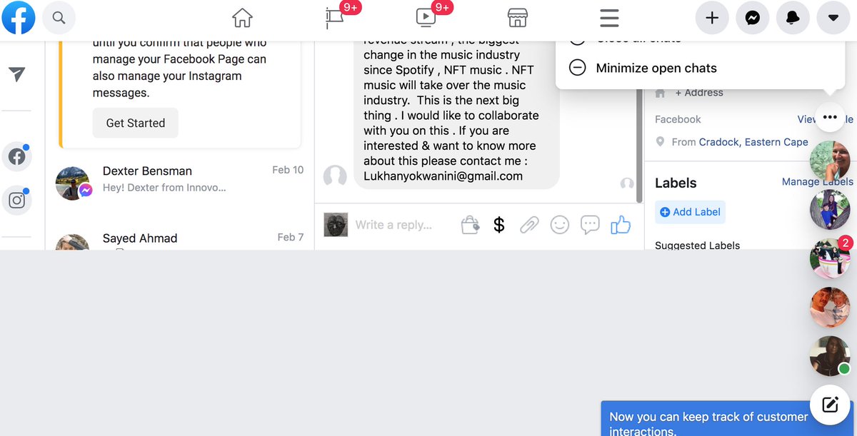Here's what our messaging center looks like. It's virtually unusable. Good job, @Facebook #FacebookWeNeedToTalk