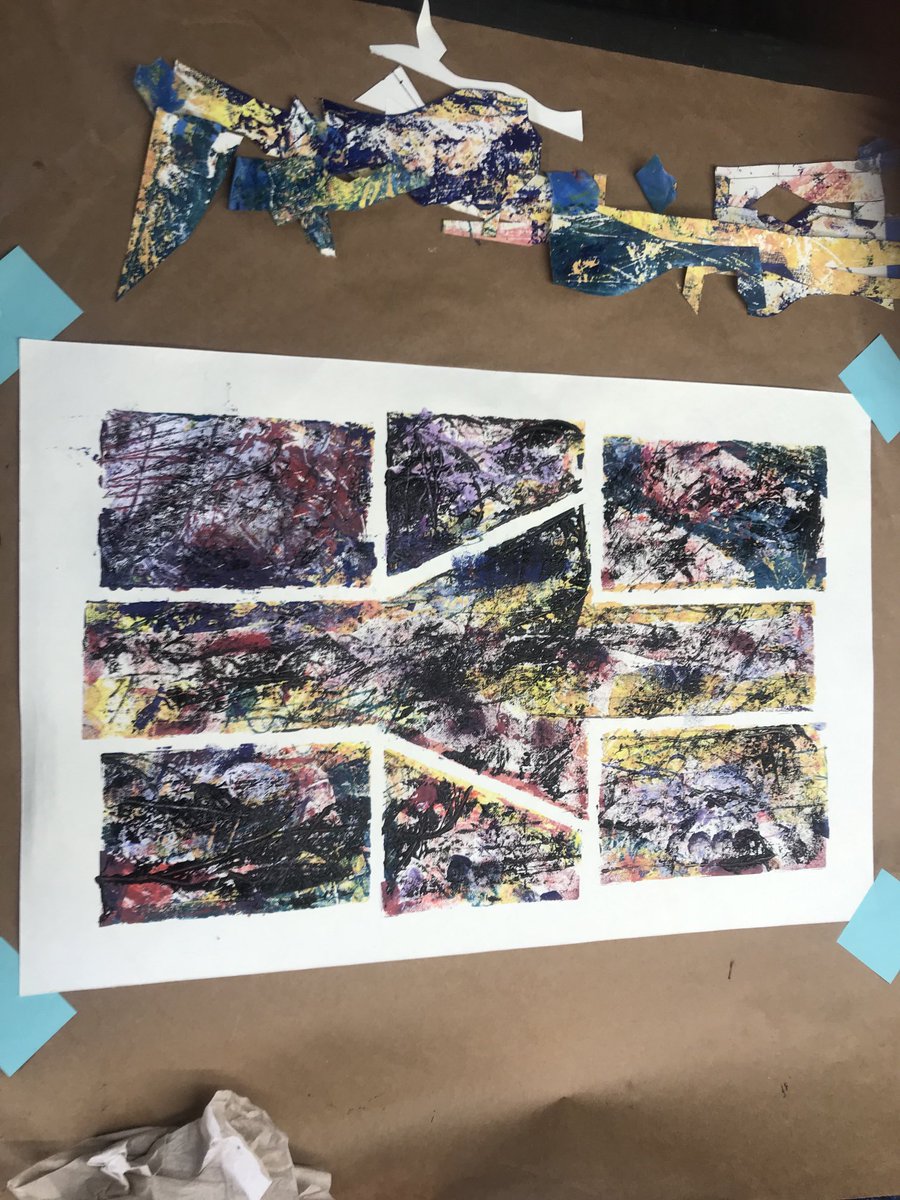 Just finished my first mono print painting thanks for your comments stay safe my friends