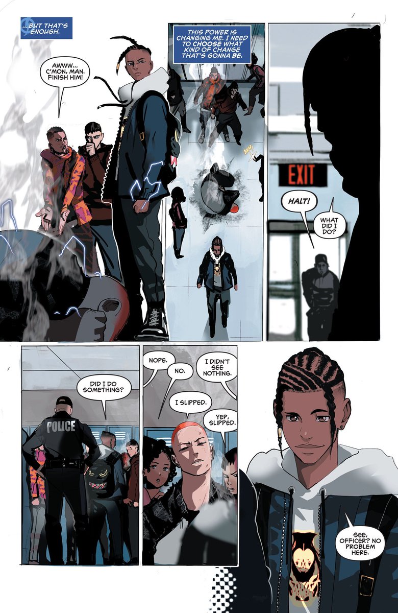 TheStrxggler's tweet photo. What the fuck is going on in this comic? The fact that Vergil even thought for a split second that Hotstreak deserved to die for being an asshat is fucking wrong on so many levels for Vergil as he literally tortures him for a bit.

Current Year Comic Writers are trash garbage. https://t.co/6GeLGDAaFX