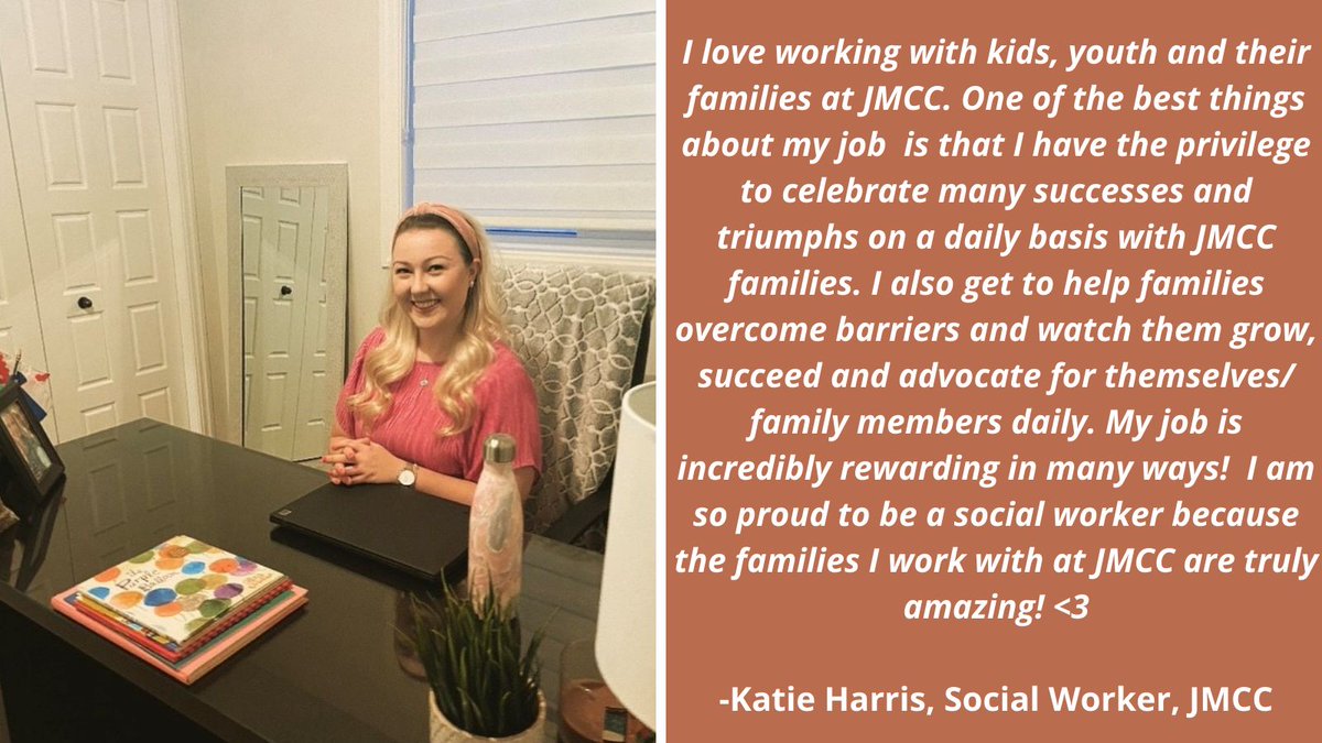 JMCCentre's tweet photo. At JMCC, our social workers play a critical role in supporting & empowering children, youth & families! Learn more about social work at JMCC: https://t.co/ICw5od4boA
#YouAreNotAlone #LeadPositiveChange #SocialWorkWeek2021 https://t.co/sw9CKqeGPi