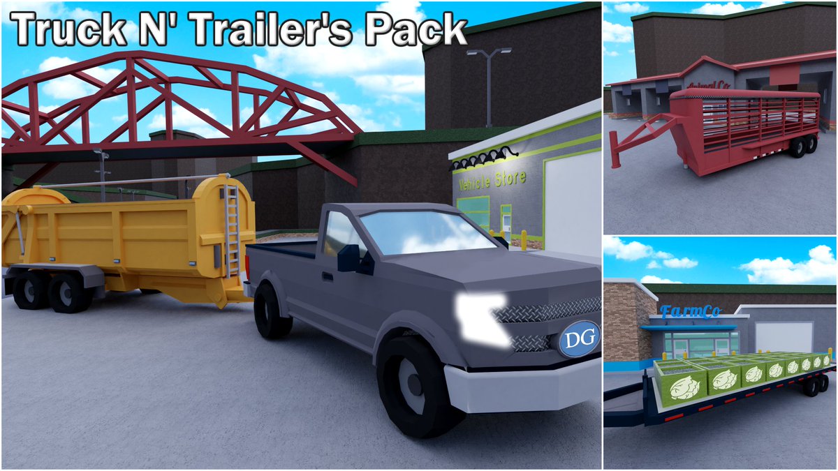 Be the first to grab the new Truck N' Trails pack when it drops tomorrow at 12pm CST! All items included are exclusive to the pack; they will not be sold separately! #Roblox #Farming