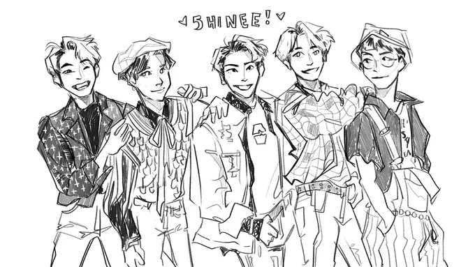 family of five ❤️❤️❤️❤️❤️ #SHINee 