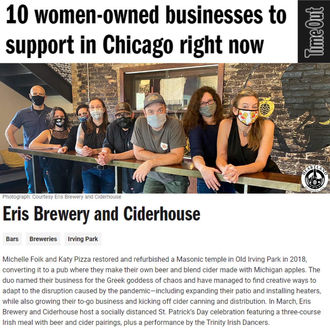 Eris made the <a href="/TimeOutChicago/">Time Out Chicago</a> 'Top 10 List of Women-Owned Businesses to Support in Chicago' &amp; we could not be prouder. CONGRATS YALL!

Keep going! You're CRUSHING! (and it's delicious)

timeout.com/chicago/shoppi…

#heartlandbeverage
#erischicago <a href="/ErisChicago/">Eris Chicago</a>