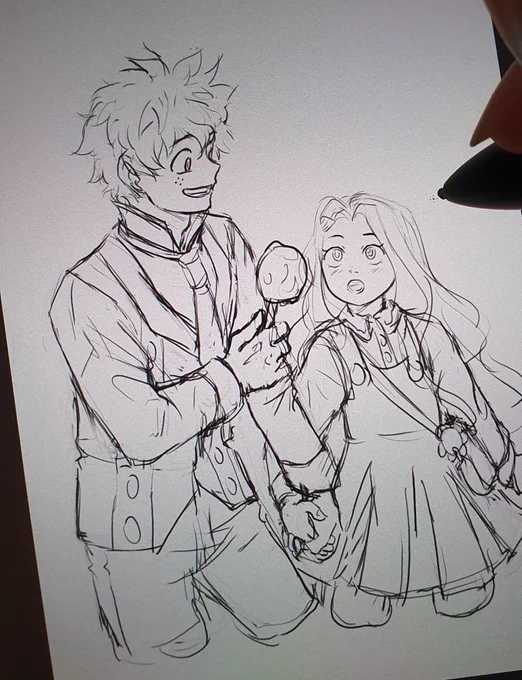 #sketching another sweet moment with Deku and Eri-chan 😊 