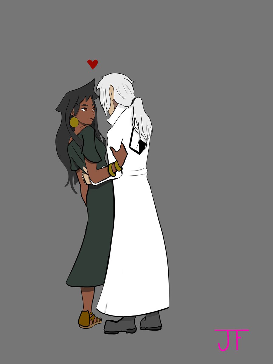 thejamfish's tweet photo. From #artstream late last night. More of my #originalcharacters. This is #Zeruel(Lucius’ Father) and #Lucia(Lucius’ Mother). #anime #manga #majin #art #digitalart #animeart #artistontwitter #krita #love https://t.co/zBGcHmh6JL