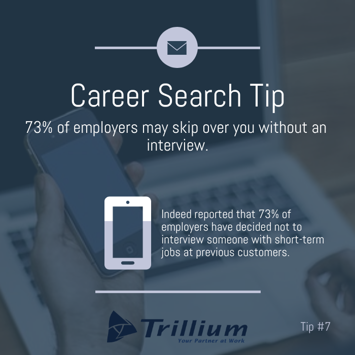 Most employers will not interview candidates with jumpy work history. Before you jump ship, consider the long term consequences. Secure your next position before leaving the current one! #careertips #careersearch #jobsearch #jobseeker #jobsearchtechnology #nowhiring