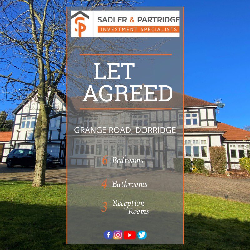 🚨 LET AGREED 🚨

📍 Grange Road, Dorridge

💰 £4,950PCM

If you have a Luxury Property in Solihull, Birmingham or surrounding areas we have tenants looking for similar properties. 

Contact us on 0121 291 6510 or drop us a message