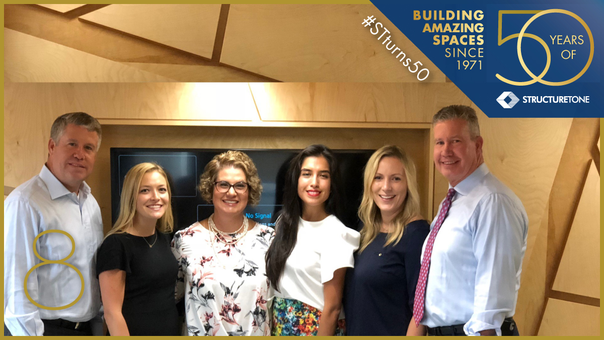 StructureTone's tweet photo. Let's kick off Women's History Month by recognizing #STOWIC! Our #WomenInConstruction group is an inclusive group of men & women who aim to broaden STO’s perspective through gender equality, professional growth, and personal development. #STturns50 #Throwback https://t.co/1wkku64sDc