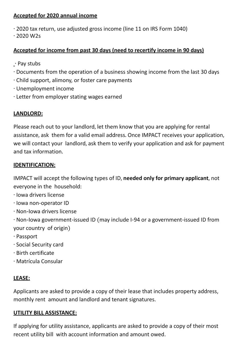 We are partnering with IMPACT! We will process applications for Emergency Rental (and Utility) Assistance Program - ERAP which assists people unable to pay rent/utilities due to Covid. 

Go to our FB page or text 515-442-0004 to schedule!