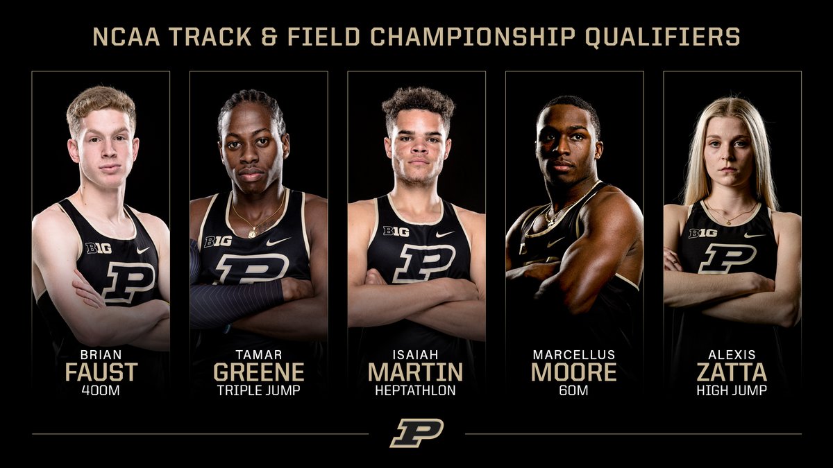 Our #NCAATF qualifiers are set! Brian, Tamar, Isaiah, Marcellus &amp; Alexis will represent the Boilermakers at the NCAA Championships from March 11-13.

📰➡️ boile.rs/2NQQF0F

#BoilerUp 🚂