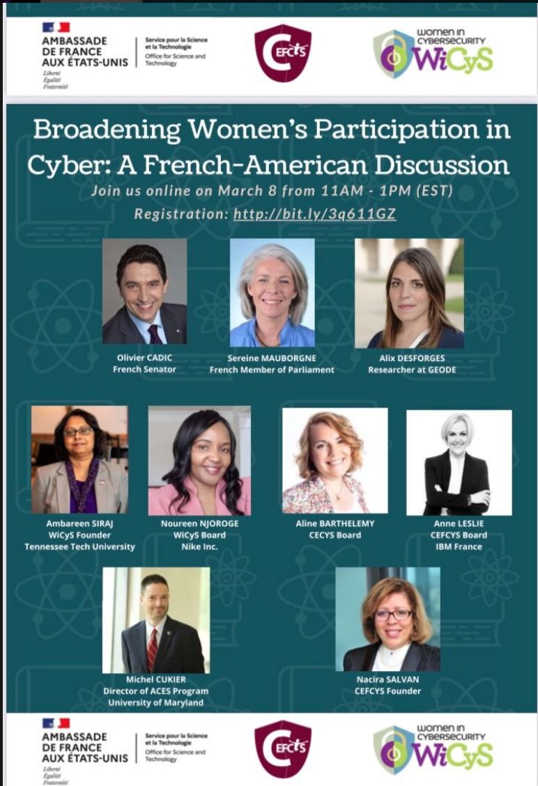 NaciraSALVAN's tweet photo. Ravie de co-animer le webinar avec @kkh148
Merci Xavier Bressaud pour ton aide à la préparation de cet event🙏
✅ pour vous inscrire, c'est 👇
https://t.co/2vBI8tqNrb

@CEFCYS_Officiel @WiCySorg
@FemmesNumerique @f_inge @FDOuest  @joinjfd  @FemmesduNum  @FemmeetDPO @Women4Cyber https://t.co/jGoK1rk2S1