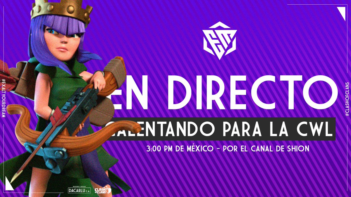 ExaltMight's tweet photo. ¡Calentando motores!

No te pierdas en directo con el gran @shioNwu como nuestros chicos se irán preparando para este clasificatorio de la CWL 💪🏼

🗓️ Hoy
⏰ 3:00 pm 🇲🇽
📺 https://t.co/oEPwqssggn

#ExaltYourDream 👑 https://t.co/pAZJr1pwdS