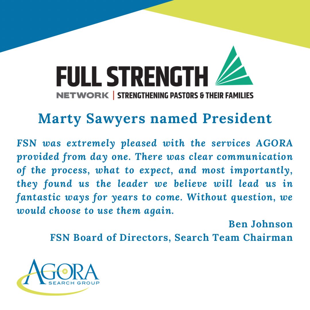 AGORASearchGrp's tweet image. ⁣
AGORA has been serving churches and faith-based organizations for over 20 years with a proven process of executive search. ⁣
⁣
We are here to help your organization with your next senior leader hire!⁣
⁣
#ministryjobs   ⁣
#churchstaffing⁣
#pastorsearch ⁣
#executivesearch