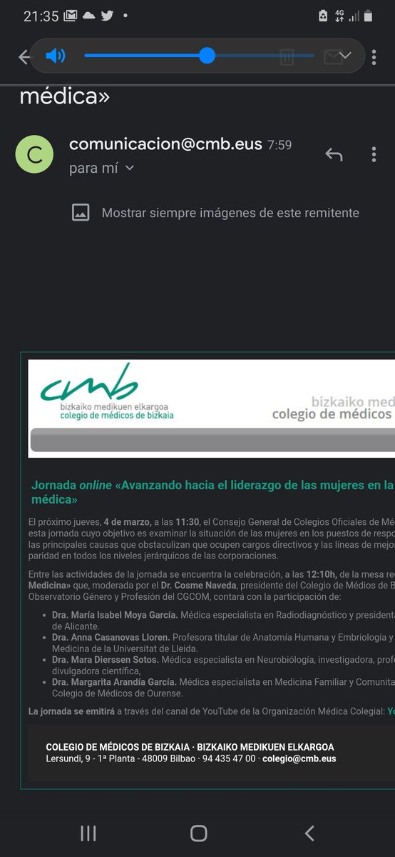 #8marzoCMB zorionak por la charla...pero digo yo ¿ no es momento de cambiar el nombre a COLEGIO OFICIAL DE MEDICAS Y MEDICOS DE BIZKAIA?