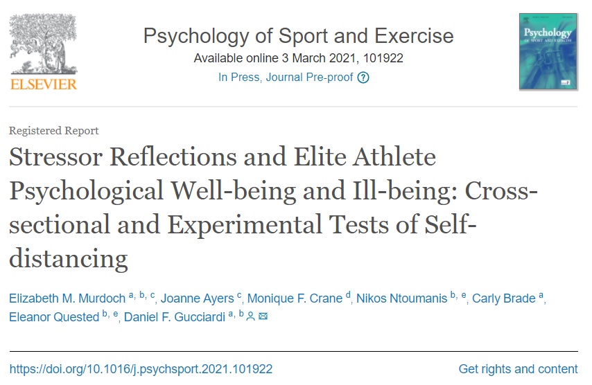 Our first experience with #registeredreport is a positive one! Check out the accepted Stage 1 methodology here: bit.ly/2MHJTti

We will compare self-distanced vs self-immersed approaches to stressor reflections among elite athletes