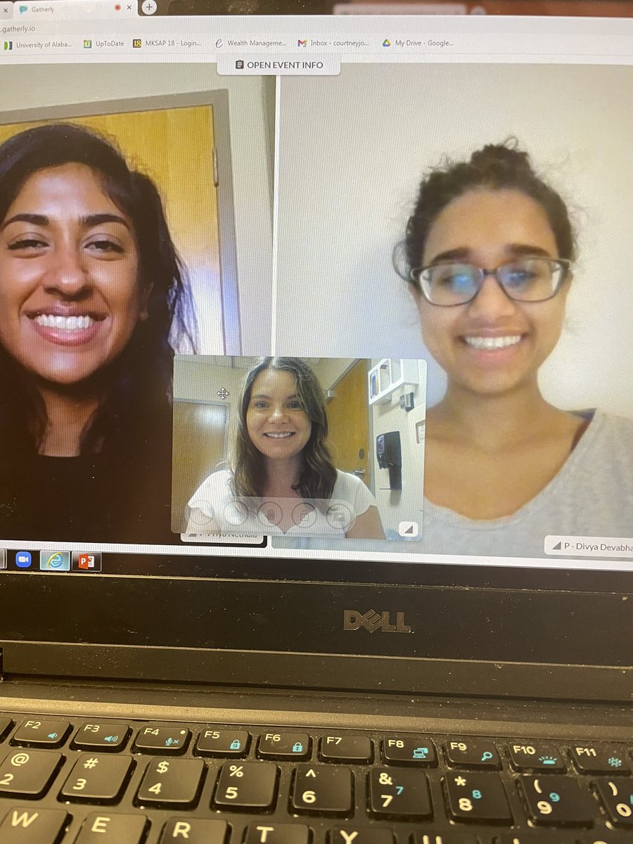 courtneyjwagner's tweet image. Popping into my @uabimres co-residents’ virtual “booths” for UAB DOM Trainee Research Symposium between presentations. 

Grateful for the opportunity to present and guidance from mentor @anandiyermd helping further much needed research in the #geripal #pallipulm field.