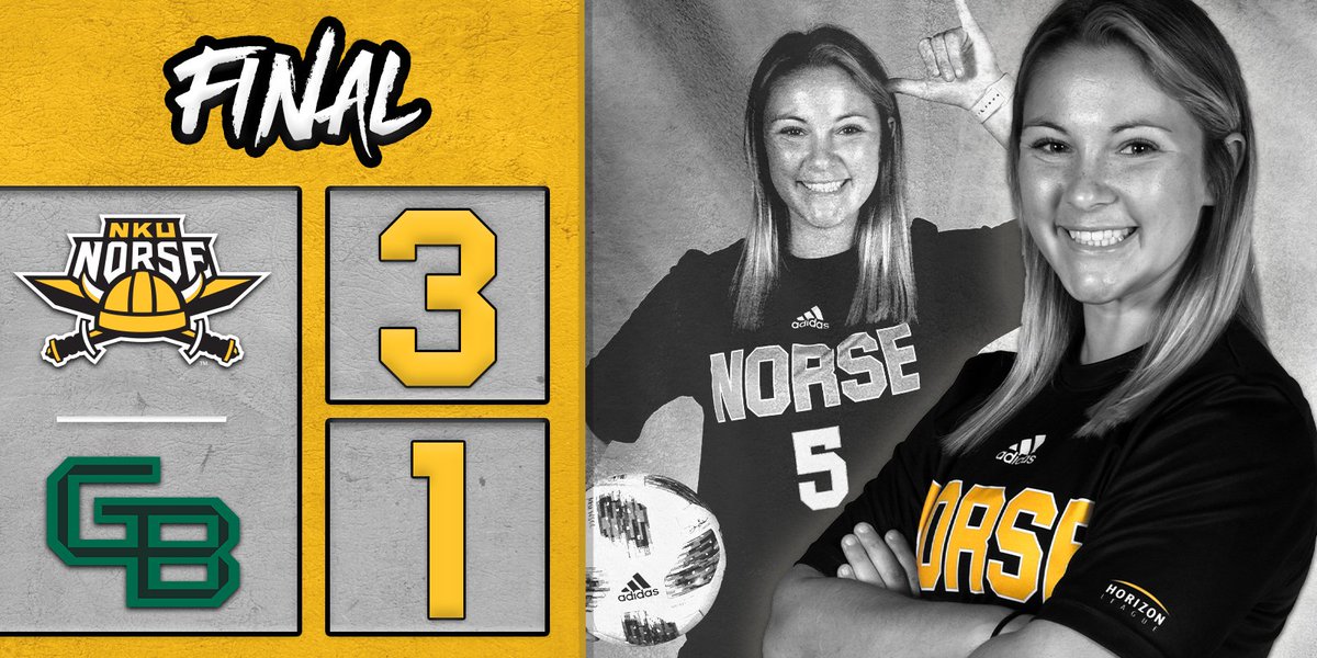 NKUNorseWSOC's tweet photo. FINAL: The Norse are leaving Green Bay with a 3-1 victory! Vogt, Ivins and Meyer get a goal apiece and Cronin has the lone assist on the afternoon! #NorseUp https://t.co/D9EqlspTde
