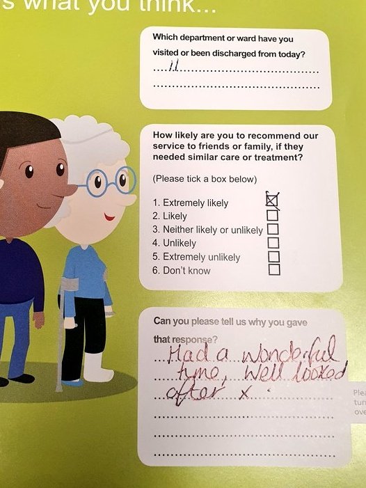 Ward 11 WUTH (@11wuth) on Twitter photo Positive feed back. Caring for our patients. Team work. <a href="/11Wuth/">Ward 11 WUTH</a> #healthcare #PatientCare #NHS Positive feed back. Caring for our patients. Team work. <a href="/11Wuth/">Ward 11 WUTH</a> #healthcare #PatientCare #NHS