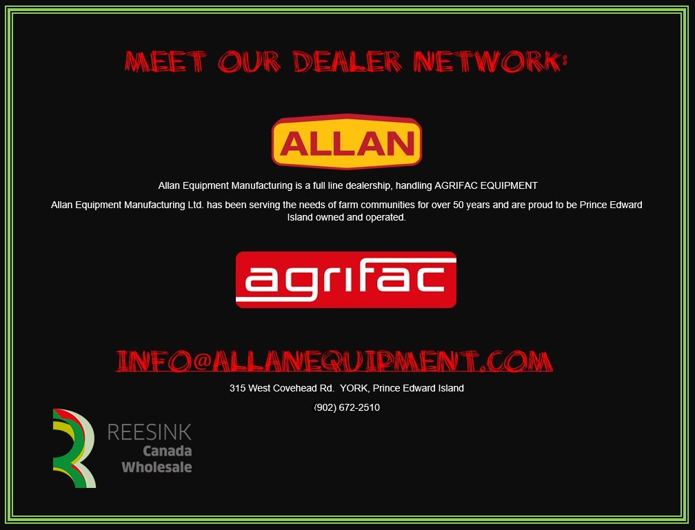 ReesinkCW's tweet photo. MEET OUR DEALER NETWORK: ALLAN EQUIPMENT
LEARN MORE HERE https://t.co/pJ0NDEiZvV
@Agrifac @sprayers101 #spraying #productivity #economy #efficiency #sustainablefarming #fertilizer #applicator @ReesinkCanada #farming https://t.co/edJSS2o839