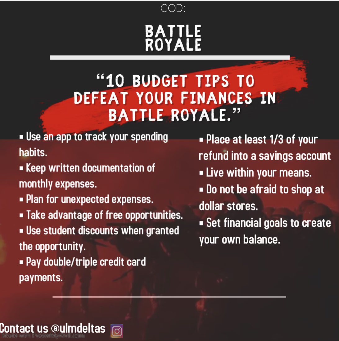 ulmdeltas's tweet image. Today on Call of Duty: Battle Royale we’re giving you 10 “cheat codes” on how to defeat your finances in the Battle Royale game! Comment your favorite one and share with others! #DeltaWeek2021