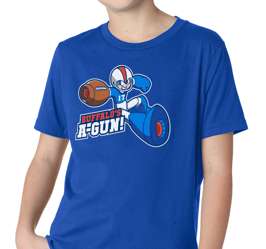 26shirts's tweet photo. Help your kiddos rep their favorite team and teach them to GIVE BACK at the same time! "Buffalo's A-Gun" benefits Ralph Esten and is available only through March 14th. 
Presented by @ValuHomeCenters: https://t.co/YAuPISr0ts #BillsMafia #Buffalo https://t.co/VvpToPq720