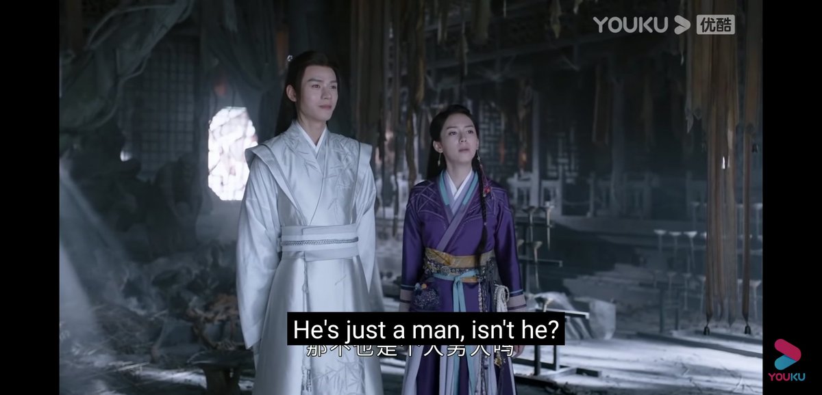 "you describe him like he's a flower! he's a man, isn't he?"the way gu xiang says it makes it sound like WKX uses such beautiful imagery to describe zzs that he doesn't even seem like a man anymore-- to me it feels like she's saying 'why are you talking about a man like that?'