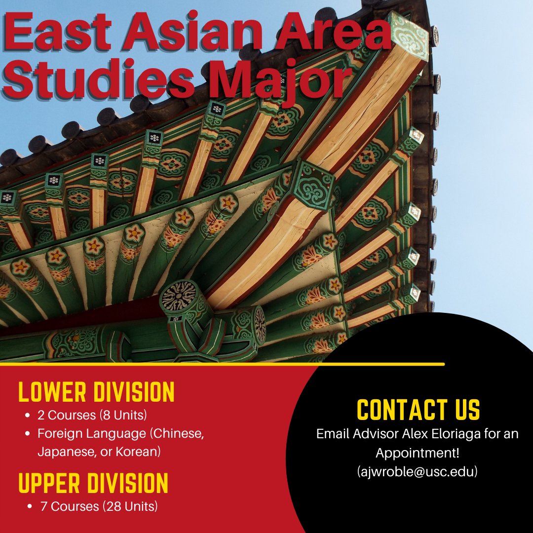 USCeasc's tweet photo. Fall registration is approaching and it is a great time to consider the East Asian Area Studies Major! Our major offers an interdisciplinary approach to learning about East Asia. View our full post here: https://t.co/6XlSiaiPYp #USCeasc #EastAsianAreaStudies https://t.co/2kqGgcOqGr