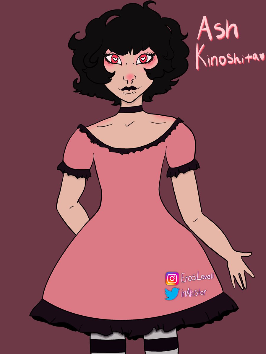 irlAlastor's tweet photo. Ash Kinoshita fanart 💕🥺 character belongs to @dreamalgia 
I couldn’t decide if I liked the sparkles or not 💕 
#dreamalgia #fanart https://t.co/6gCXMIQR5E