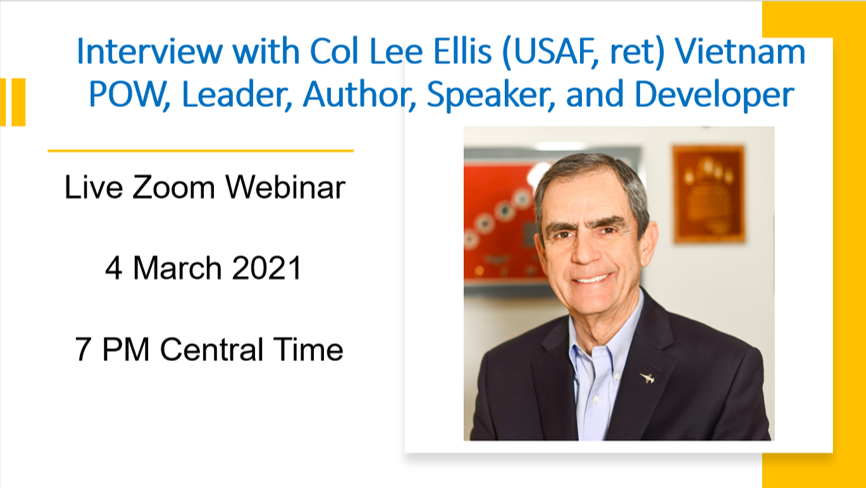 LeonLeeEllis's tweet photo. Join me tonight for a Live Webinar Interview led by the #CalebChallenge, 4 Mar @ 7 PM CST, as I talk about honorable #leadership lessons learned. Please click this link to attend – no registration required – https://t.co/GuP38BgFFd https://t.co/hRPZLKaGRX