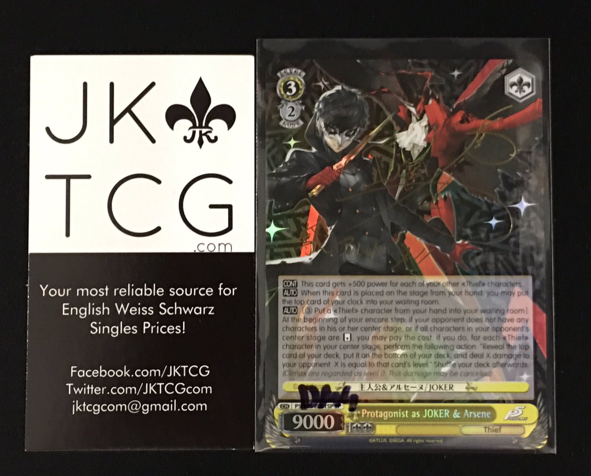 JKTCGcom's tweet photo. Damaged English Joker SP available on our Damaged Singles page! Front is near mint, damage on the back as shown in the pictures.

Find it here: https://t.co/kZzRqRI24c 

#wstcg https://t.co/hOGoWrvZm8