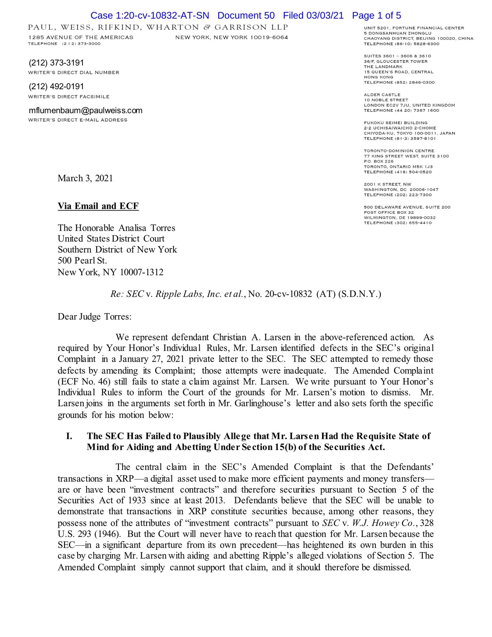 James K. Filan 🇺🇸🇮🇪 on Twitter "Larsen letter…