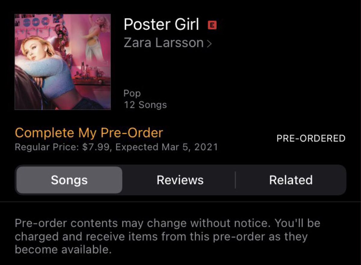 littlexmuller's tweet photo. @zaralarsson i don’t wanna spam u because ur following people 20-40 mins after they tweet and i don’t wanna be annoying😭😭 #PreOrderPosterGirl https://t.co/qOsWJvb3Ez