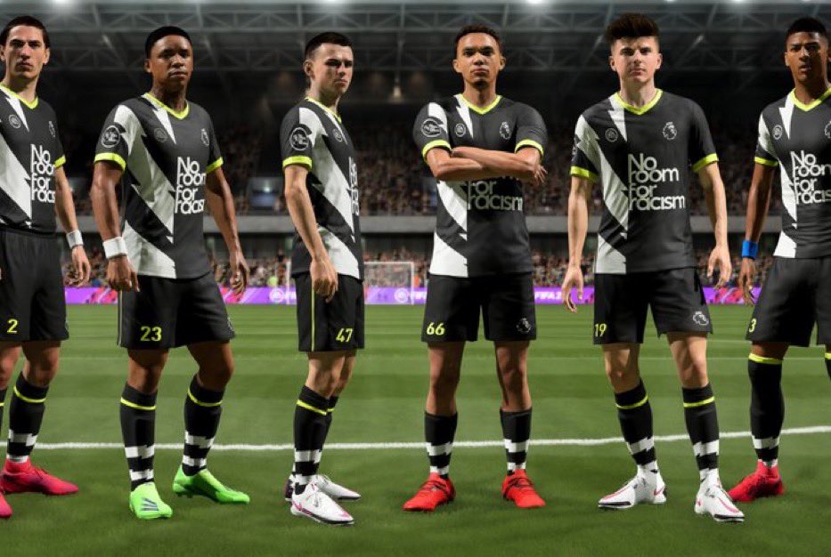 La5ty (@la5ty) on Twitter photo Thanks very much @electronicarts & <a href="/premierleague/">Premier League</a> 🙌
The #NoRoomforRacism kit, stadium theme, TIFO & badge are available in game until March 26th! Thanks very much @electronicarts & <a href="/premierleague/">Premier League</a> 🙌
The #NoRoomforRacism kit, stadium theme, TIFO & badge are available in game until March 26th!